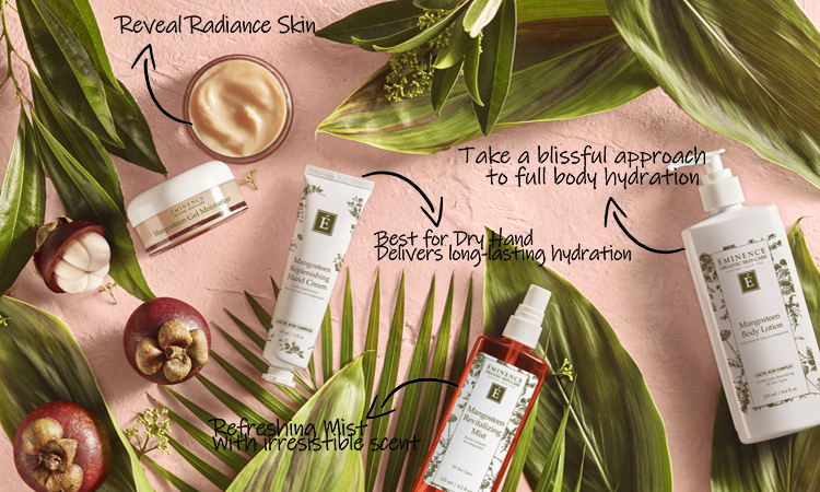 The Benefits Of Eminence Organics Mangosteen Collection infographic