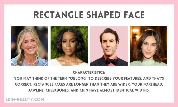 rectangle and oblong face shape characteristics